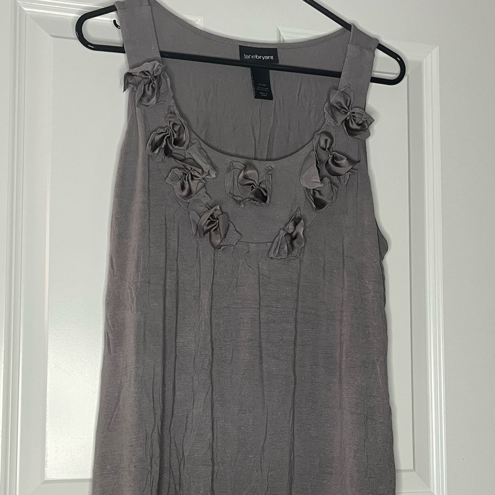 Lane Bryant grey tank with bows